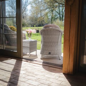 Alternative view of A Oxford 3 Piece Rattan Bistro Set - Ceramic Glass